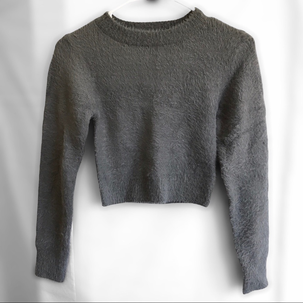 UO Fuzzy Crew Neck Sweater